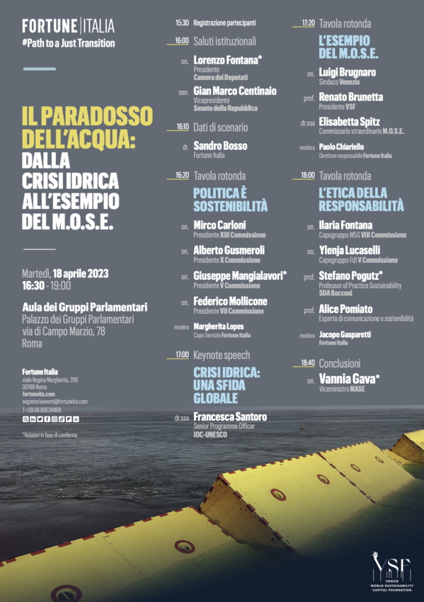 Il paradosso dell’acqua: dalla crisi idrica all’esempio del M.O.S.E.